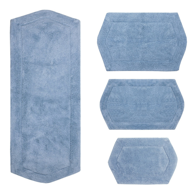 Tapis pour salle de bain Morissette, Bleu