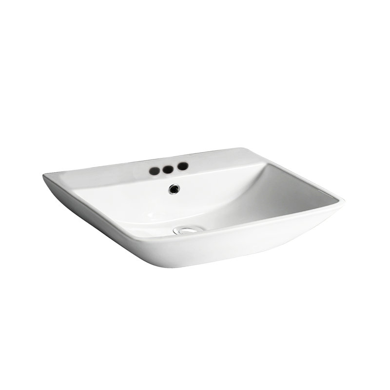 Lavabo de salle de bain mural en porcelaine vitreuse avec trop-plein 20 po Summit