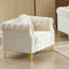 Luxueux canapé Chesterfield en velours avec boutons capitonnés, clous en cuivre et pieds en métal, avec une boucle pour suspendre des ornements-1769779201