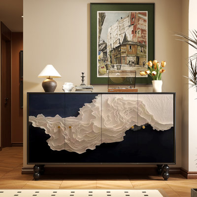 Mid ancient style storage sideboard cabinet