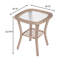 Ensemble de 3 chaises berçantes et table basse en osier 3 pièces