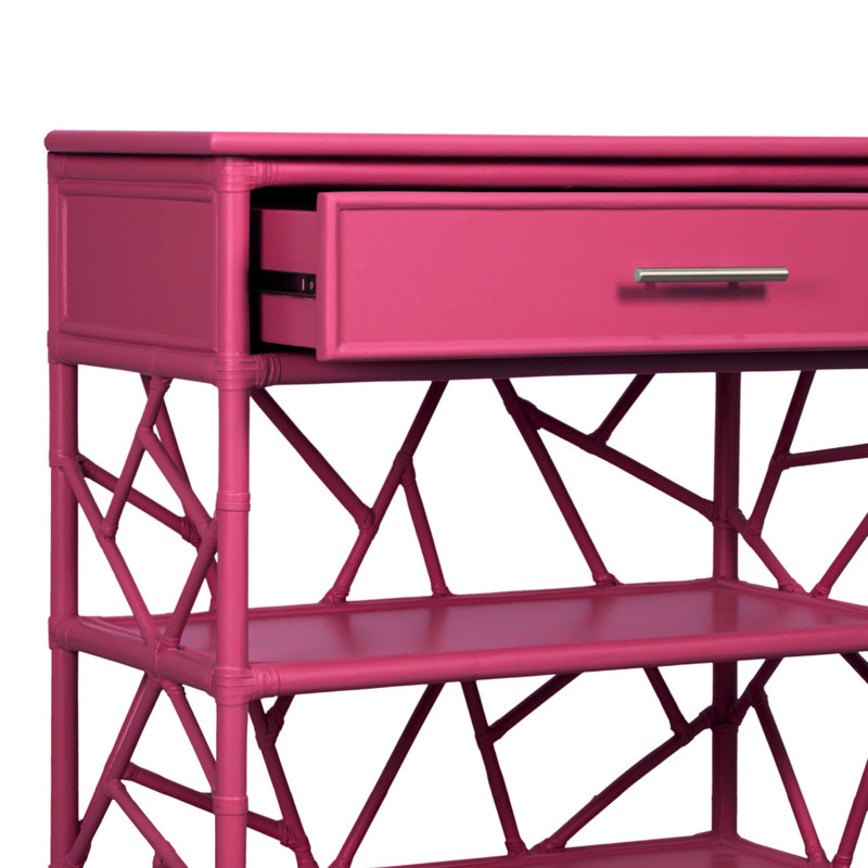 End Table with Storage, Hot Pink