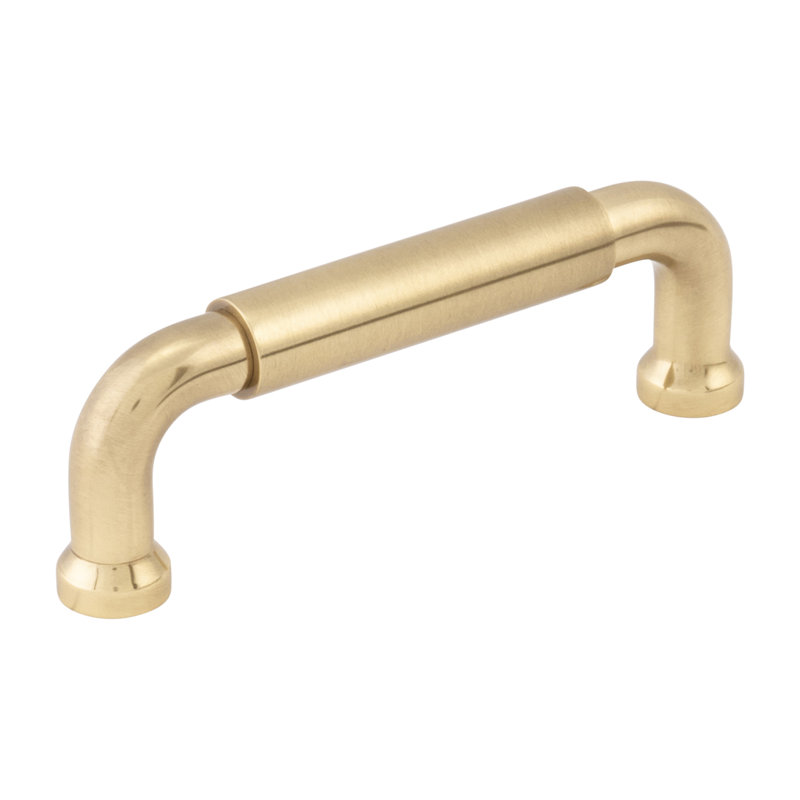 Edgewood Collection Handle Pull - Transitional Hardware for Drawers & Cabinets, Antique Brass, 3 3/4"