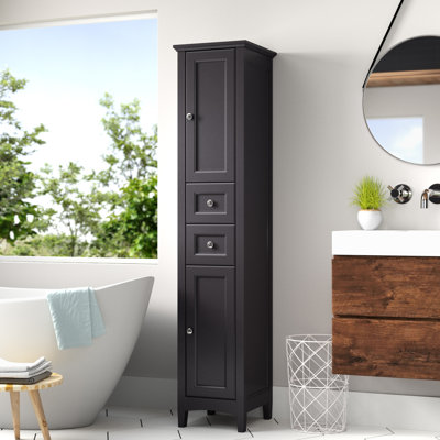 Fresca Oxford 14" W x 68" H x 15.75" D Free-Standing Bathroom Linen Storage Cabinet