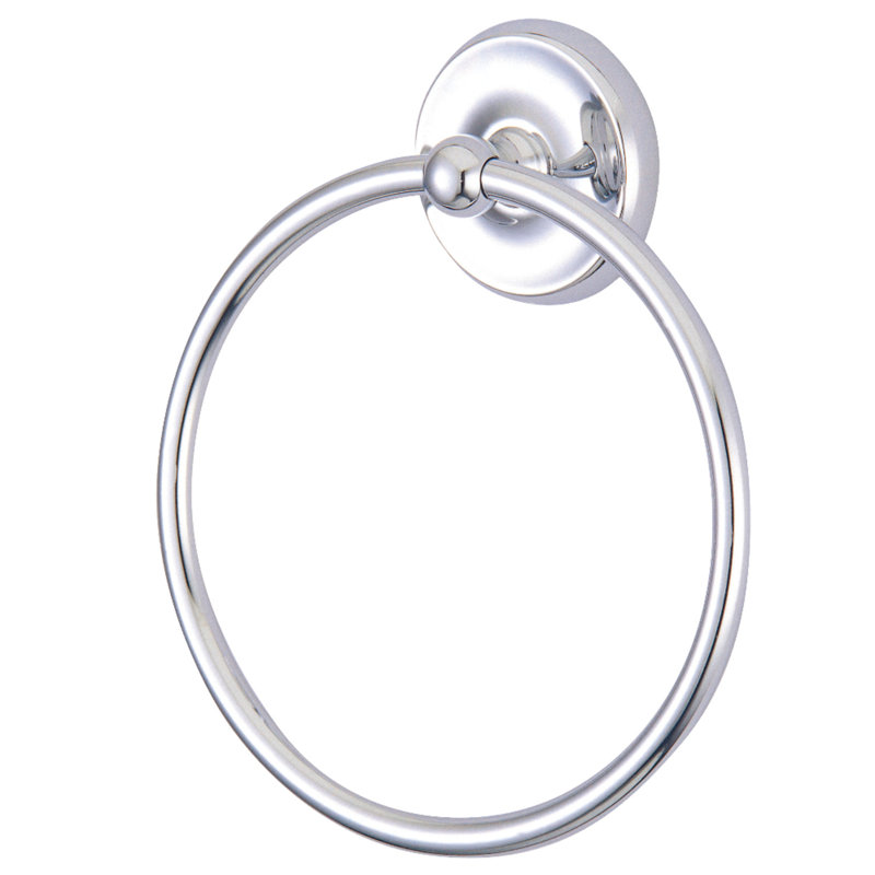 Anneau à serviettes classique en laiton Kingston, Chrome poli