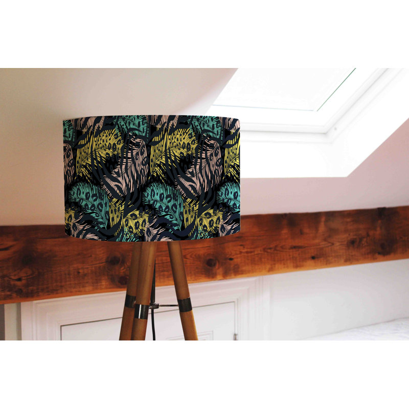 Cotton Drum Pendant Shade ( Uno ), 22cm H x 25cm W x 25cm D