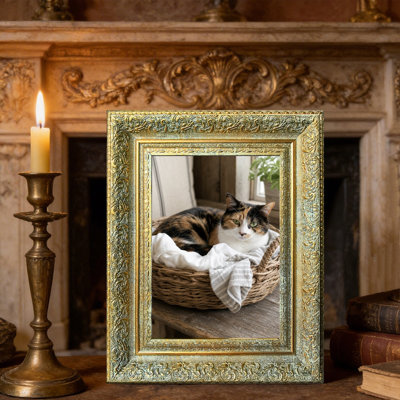 Cadre photo décoratif doré antique 3 pièces 8 po x 10 po 3 pièces