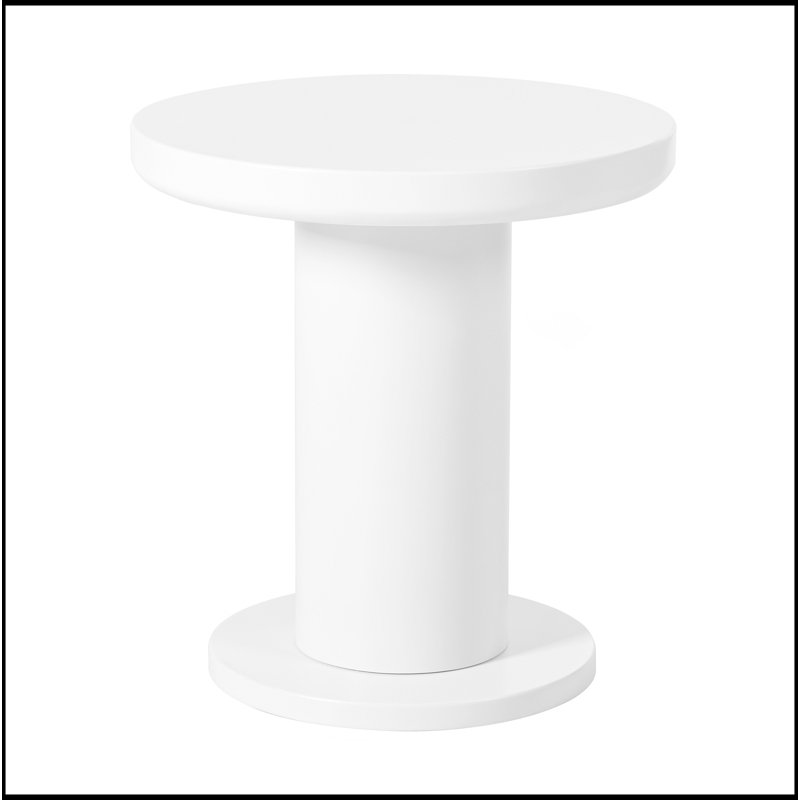 Ensemble de 2 tables basses gigognes faciles à assembler, de couleur crème avec une petite table d'appoint ronde, une table centrale irrégulière avec des pieds épais pour le salon, blanc, 39,3 po x 13,7 po, 15,7 po