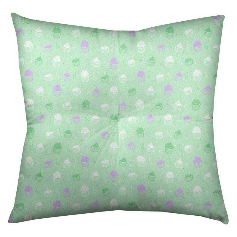 Coussin de sol Katelyn Elizabeth, 26 po x 26 po, Vert / Mauve