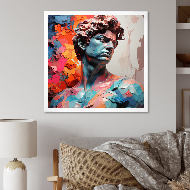 Statue classique de David - art mural Classics, Encadrement doré, H 36 po x l 36 po x P 1,5 po