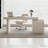 White + Beige Rectangular Manufactured Wood with 4 drawers desk-1295765134
