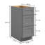 Meuble bas standard HOMEIBRO Cozy Design, en contreplaqué gris Shaker, prêt à assembler, 15 po L x 24 po P x 34,5 po H-1212105645-1212105636