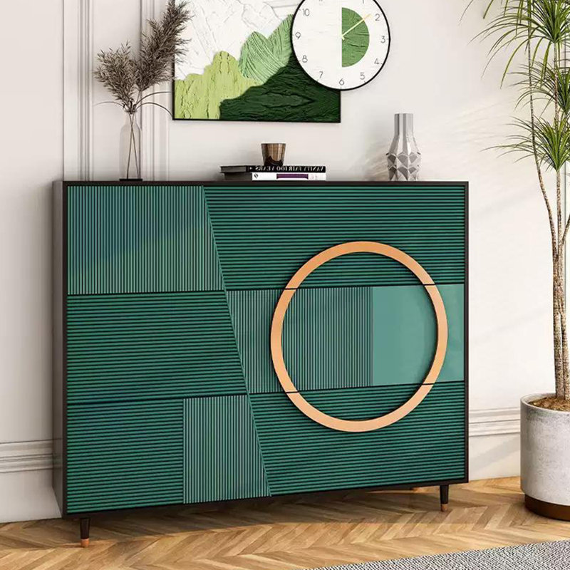 Light luxury solid wood three bucket locker