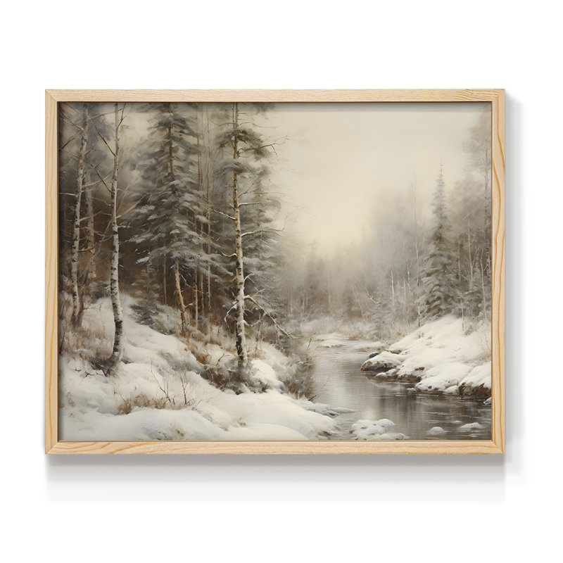 Paysages rétro-DCCDXL-Reproduction encadrée - réversible, Naturel, H 11 po x l 14 po
