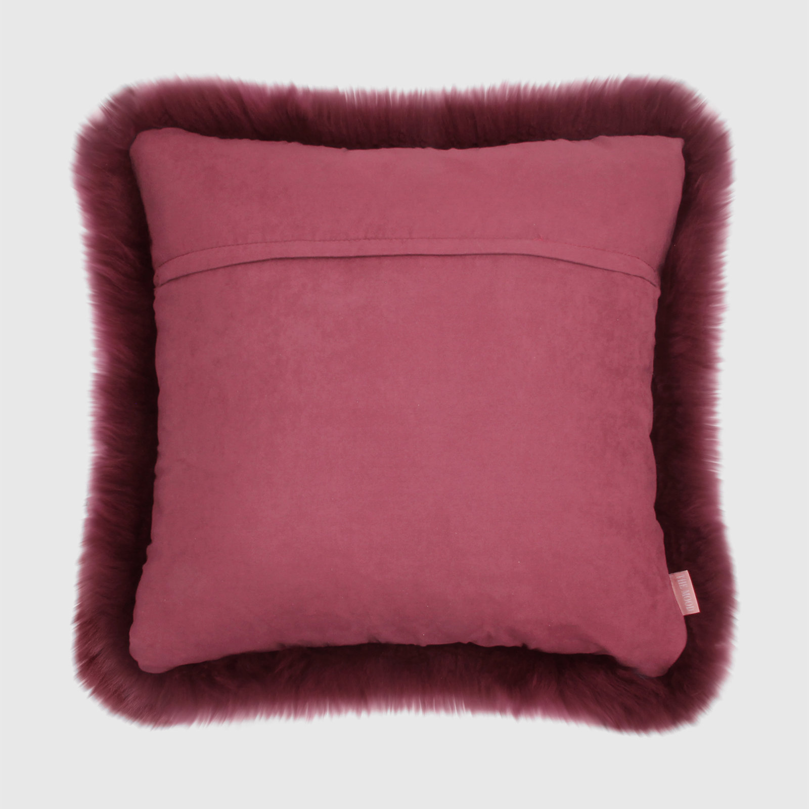 Fieldman Leather Throw Pillow, Burgundy