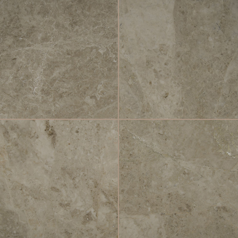 12 in. x 12 in Polished Natural Stone Floor and Wall Tile, Ivory Soul