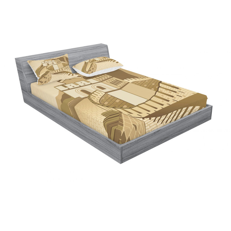 Microfiber Sheet Set, Queen Sheet Set with Fitted Sheet