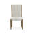 Rectangular Dining Table With 2 Benches And 2 Upholstered Side Chairs-1983658572