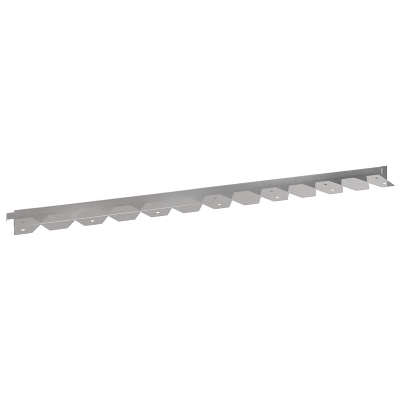102 cm W Steel Lawn Edging Fencing, 4cm H x 102cm W, Silver