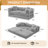 63" Boneless Corduroy Sleeper Sofa Bed, Modular Futon Couch, Compression Foam Sofa with 2 Pillows, No Assembly Required-79693598-76797010