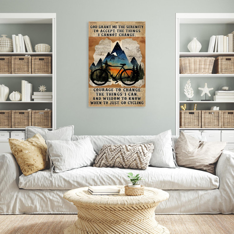 Impression sur toile, "Jabran Bicycle When To Just Go Cycling On", H 36 po x l 24 po x P 1,25 po