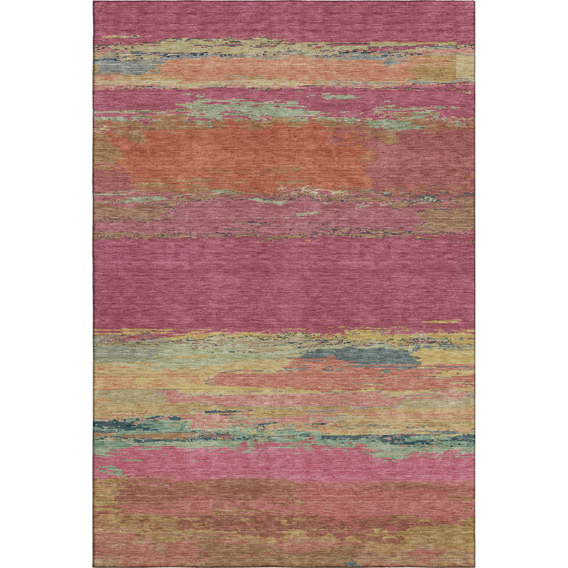 Premium Machine Washable Alijah AMF1280 Modern Rug, Rectangle 10' x 14'