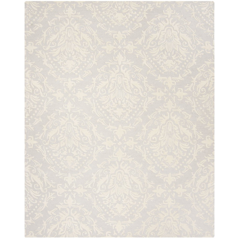 Tapis en laine touffeté à la main Keyesport Blossom, Rectangle 6 pi x 9 pi