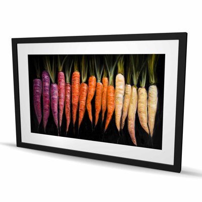 Colorful Carrots - Food Gastronomy Framed Matted Print Decor