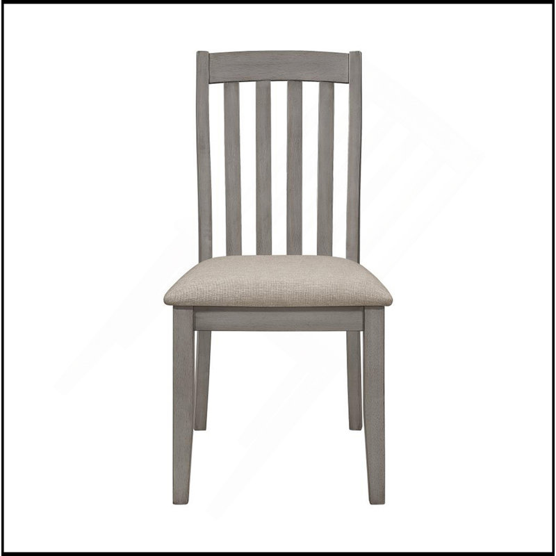 Chaise d'appoint rembourrée (ensemble de 2), Brun, Gris