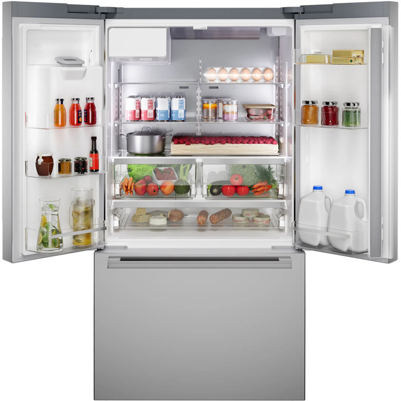 Free-Standing Fridge-Freezer, Stainless Steel