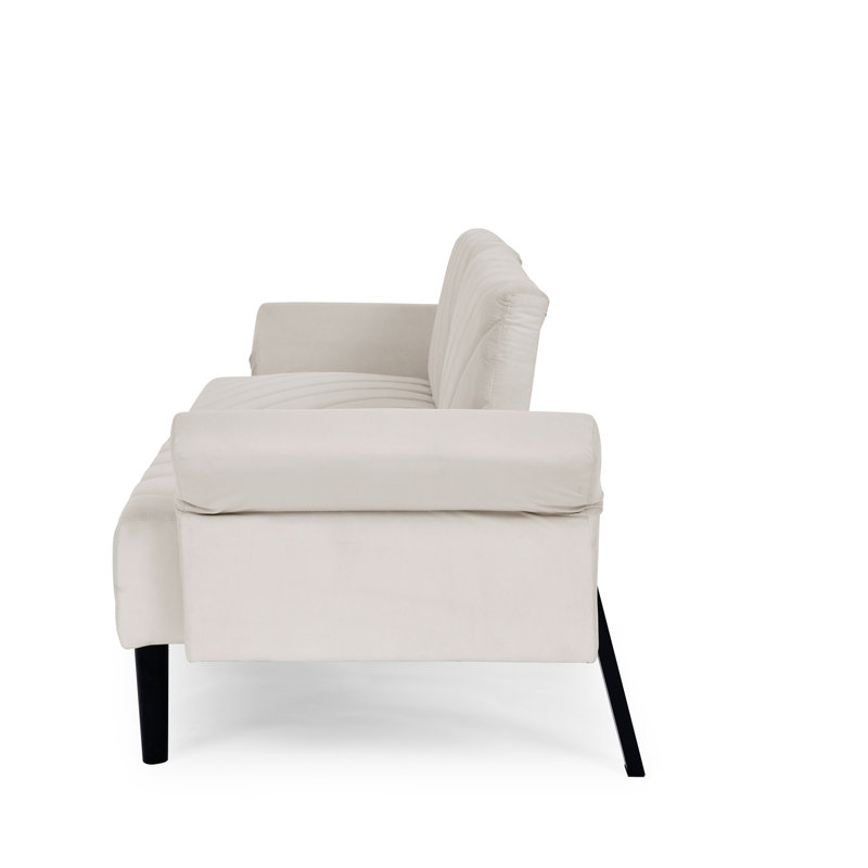 Canapé-lit futon convertible pliant avec accoudoirs réglables
