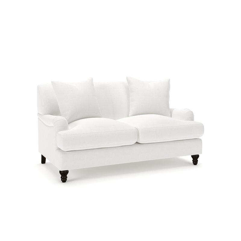 Walters Tight Back Loveseat, Drusky Moonglow Sustain® Basketweave