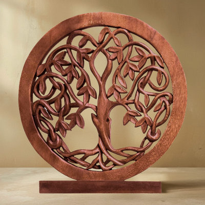 Travilah Tree of Life Handmade Sculpture Symbol of Harmony and Unity Wooden Sculpture for Home and Christmas Decor