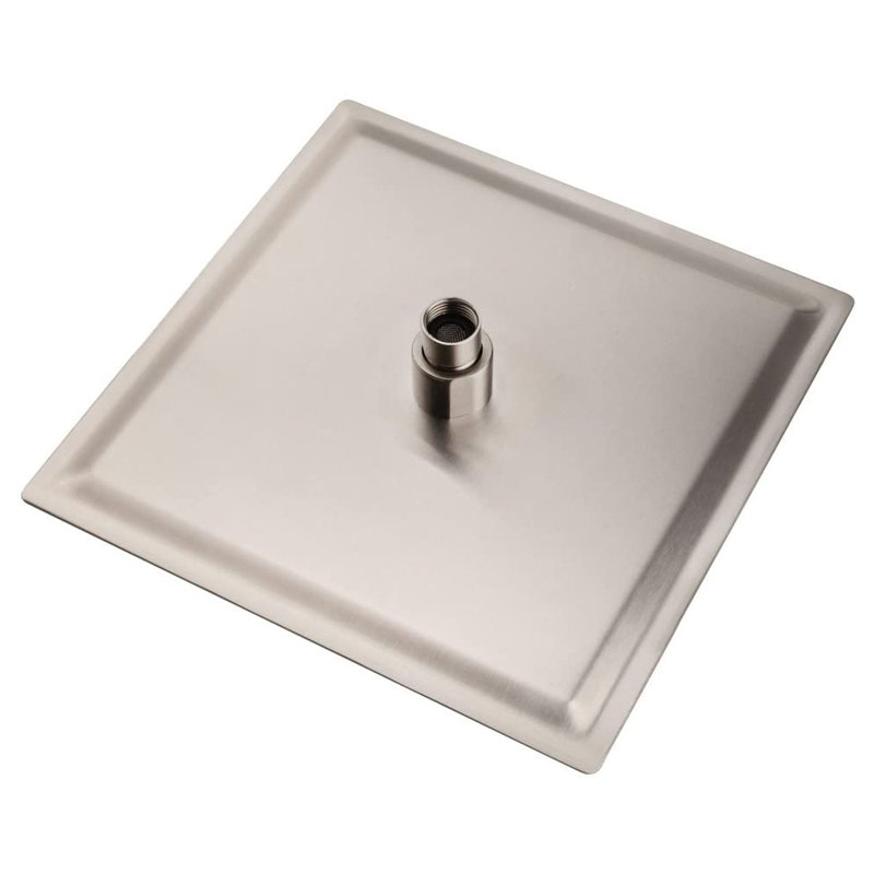 16" Ceiling Mount Ultra Thin Rainfall Shower Head 2.5 GPM Square Overhead Shower, Nickel