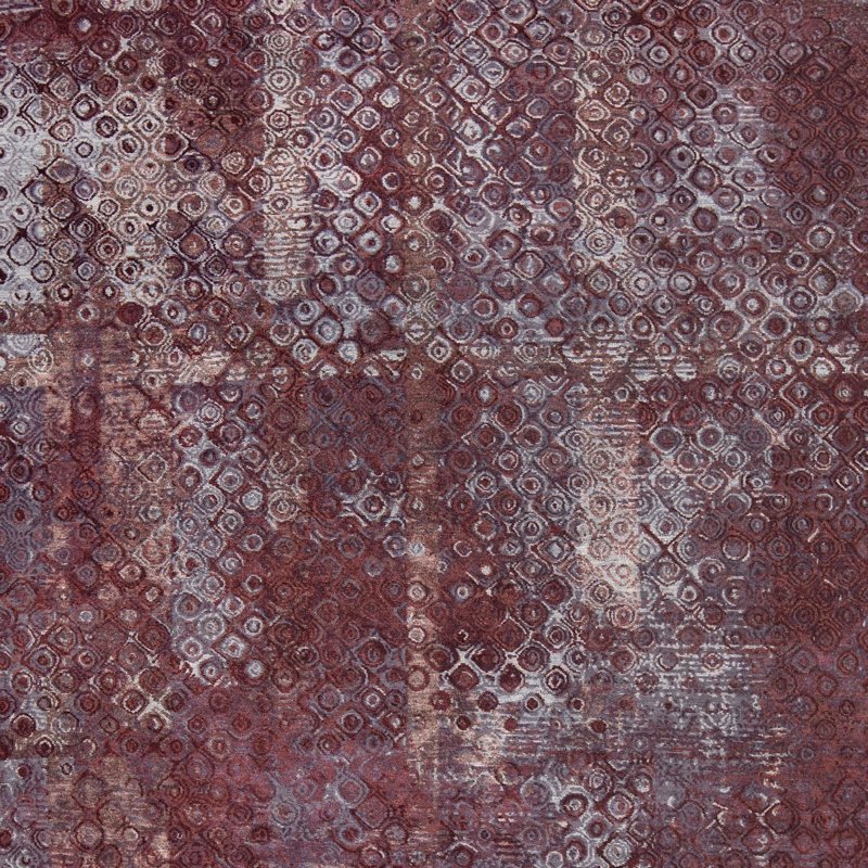 Purple Stelle Contemporary Tibetan Wool Silk Blend Rug - 9' x 12'