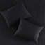 Courtepointe noire / double 3 pièces - Microfibre avec rembourrage en coton, réversible pour différents climats, 2 taies décoratives, lavable en machine réversible, lavage sans effort-124253701
