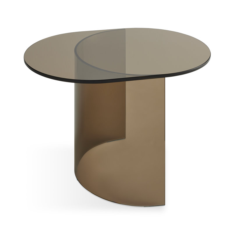 Half Past Glass End Table, 14" H x 21" W x 16" D