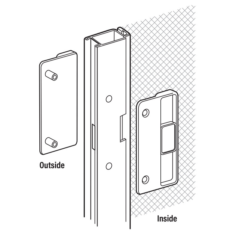 1/2 in. Thick Door Sliding Screen Door Handle, for Columbia Series Sliding Screen Doors (Single Pack)