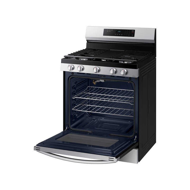 Samsung 6.0 cu. ft. Smart Freestanding Gas Range with 18K BTU Dual Power Burner & Self Clean, Stainless Steel