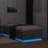 Vidaxl Bed Frame With LED Lights Concrete Grey Engineered Wood-458756217
