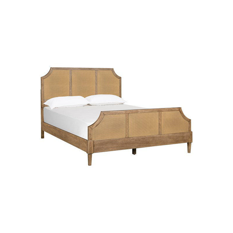 Woven Cane Platform Bed