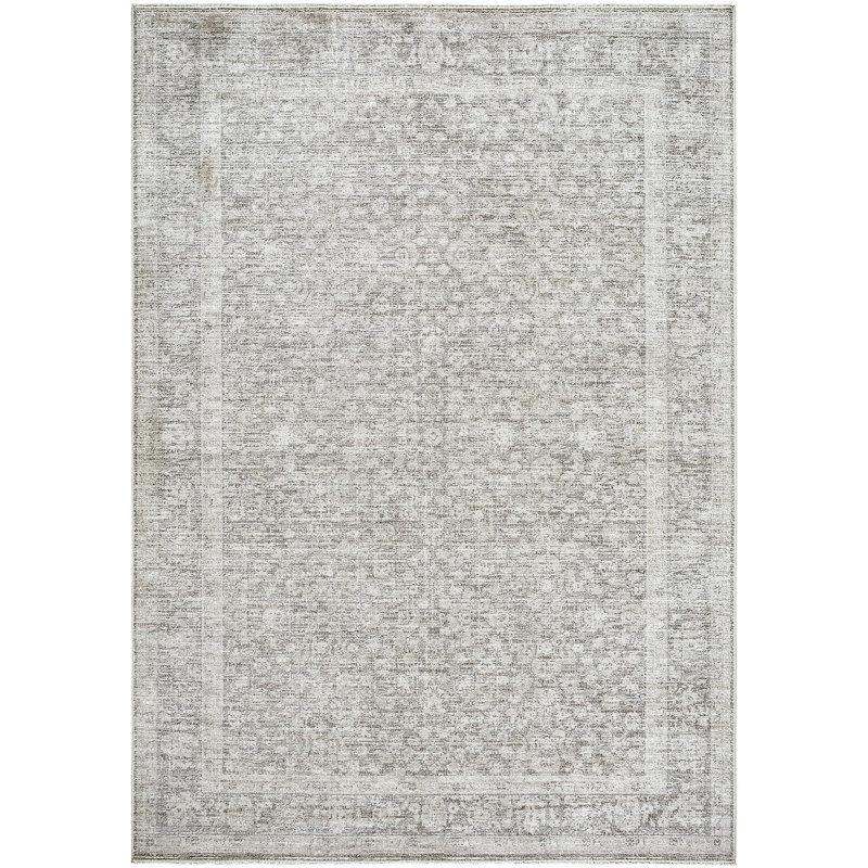 Tapis d'intérieur tissé à la machine Galey Alix x Livabliss Maria Elena V, Rond 6 pi 7 po