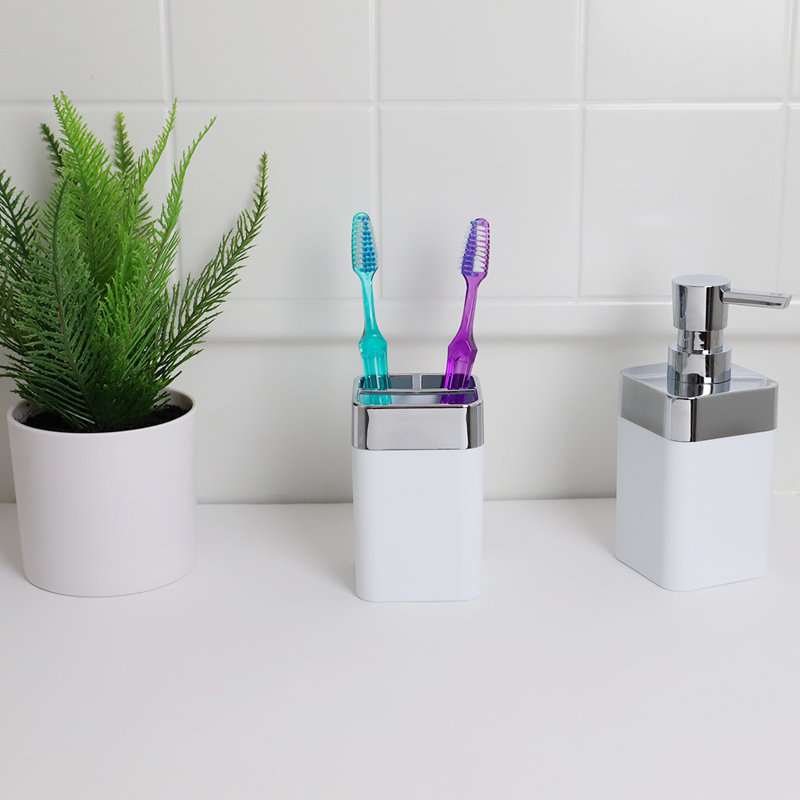 Almeda Toothbrush Holder, White