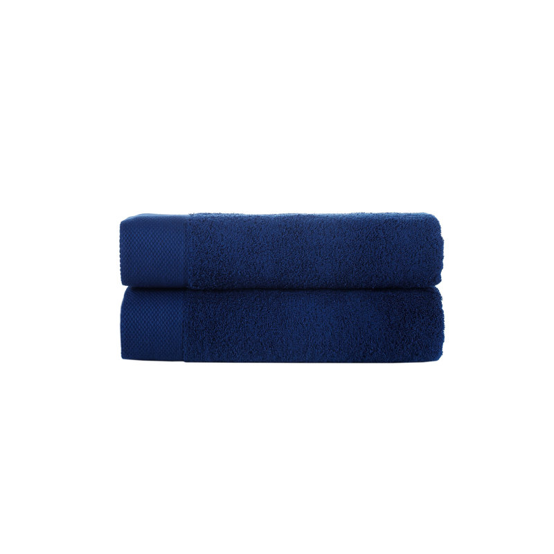 Serviettes de bain 2 pièces Brooks Brothers, Bleu marine