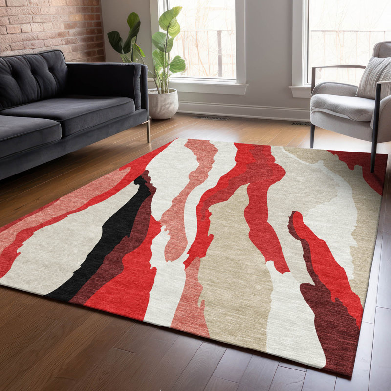 Machine Washable Indoor/Outdoor Chayden ACN1047 Rug, Rectangle 5' x 7'6"