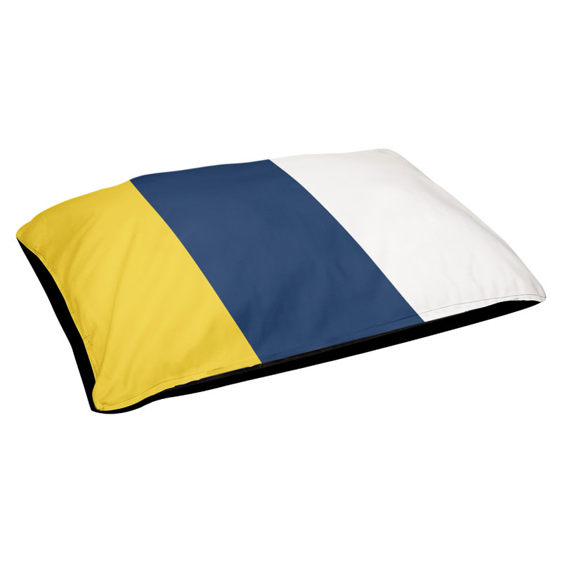 Coussin rectangulaire designer Tampa Bay, Grand (L 40 po x l 50 po), Rouge / bleu / blanc