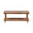 Elegant Tan 24x42x18 Inch Coffee Table with Open Rattan Shelf Storage-1255468705