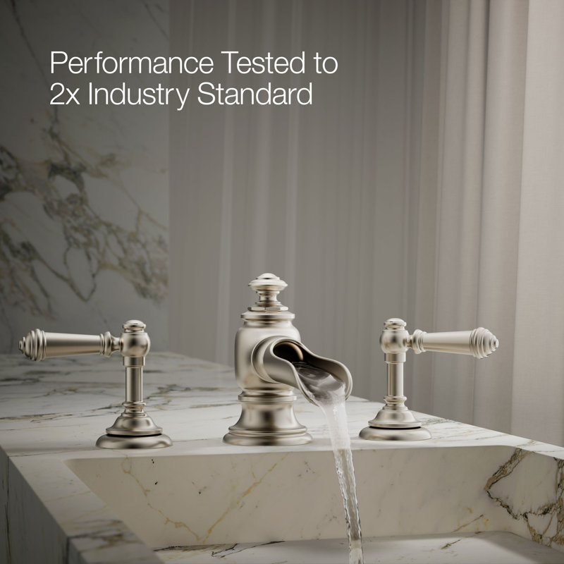 Artifacts® Flume Widespread Bathroom Faucet, Vibrant Brushed Nickel