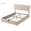 Lit plateforme tapissier avec système de rangement hydraulique-69127474