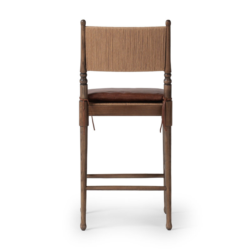 Fayth Stool with Cushion, Brown, Counter Stool (25.5” Seat Height)”